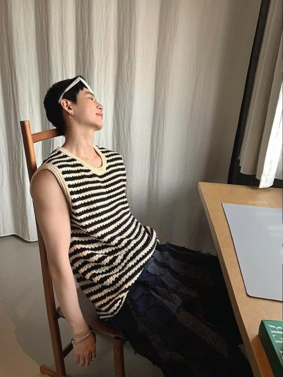 남성 오버핏 나시 민소매 스포츠 캐주얼 스프핏 - 상세 이미지 3