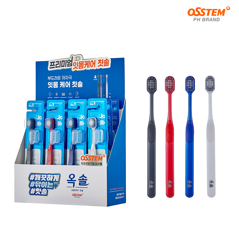 오스템 옥솔 부드러운 이중미세모 더블 와이드 6열 광폭 헤드 치과 약국 칫솔 (색상랜덤) 이미지 8