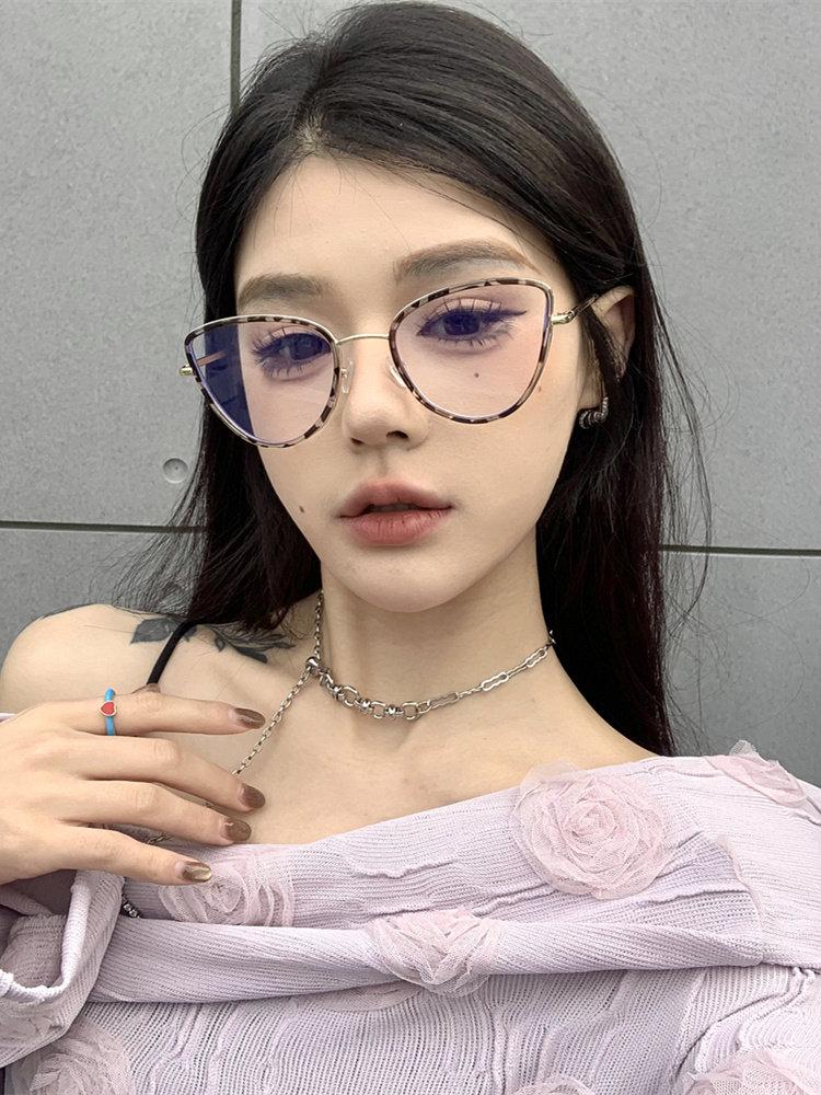 캣아이 안경 안경테 캣츠아이 레오파드 투명테 은테 금테 복고 레트로 - 상세 이미지 4