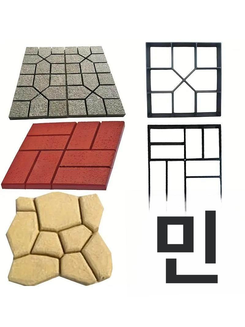 정원 디딤돌 모양틀 시공 화단 타일 바닥 만들기 디딤석 몰드 - 상세 이미지 2