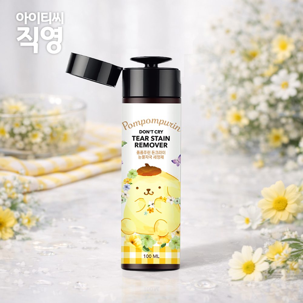 산리오캐릭터즈 폼폼푸린 펫 눈물자국 세정제(100ml)X1개 강아지 고양이 눈꼽 냄새 - 상세 이미지 3