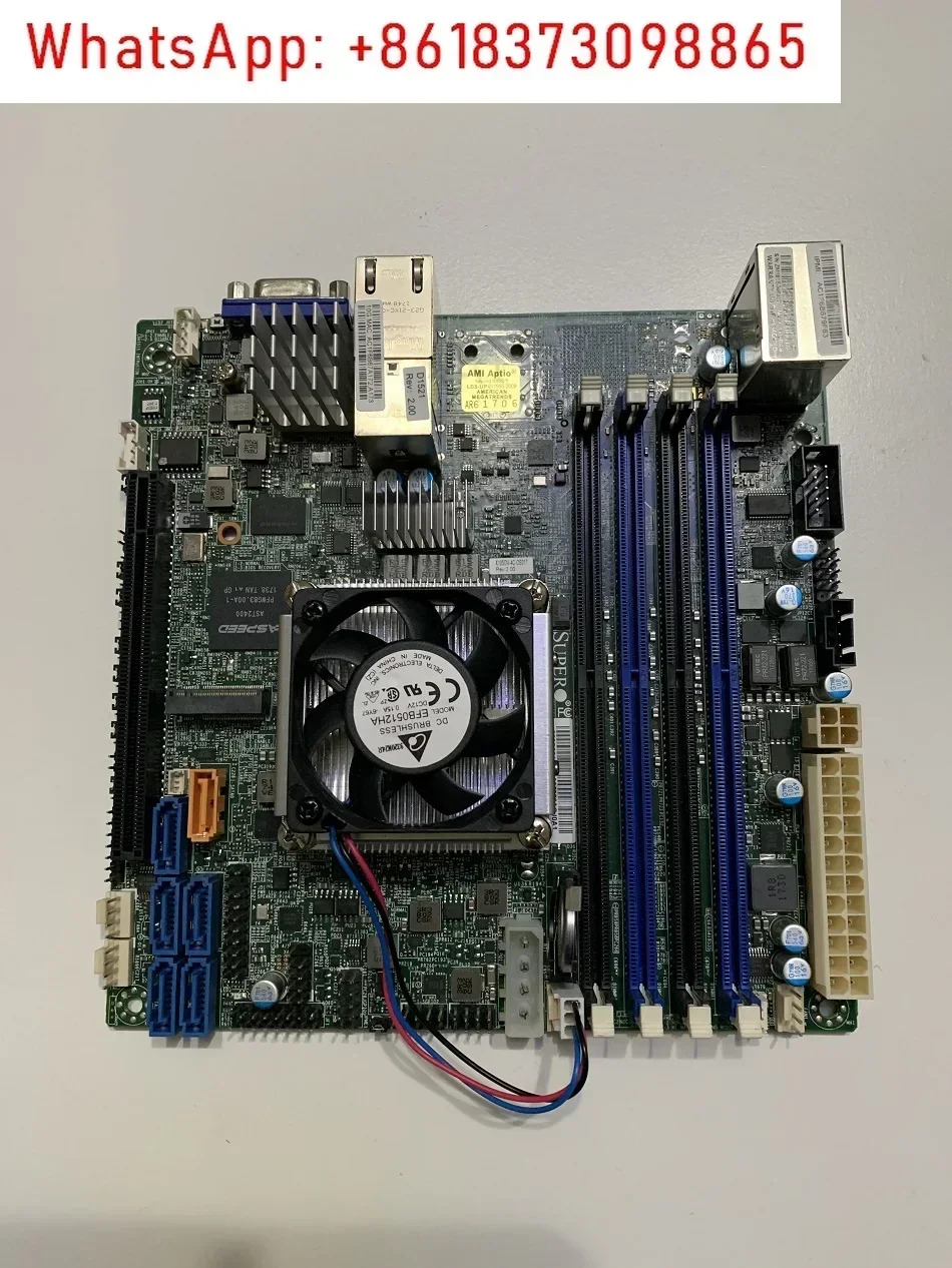 X10SDV-4C-TLN2F 서버 ITX 마더보드 XEON D1521 듀얼기가비트 이더넷 포트 Qunhui NAS