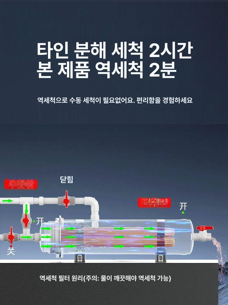 지하수 석회 제거 정수기 녹물 필터 하우징 스텐 침전 필터 - 상세 이미지 2