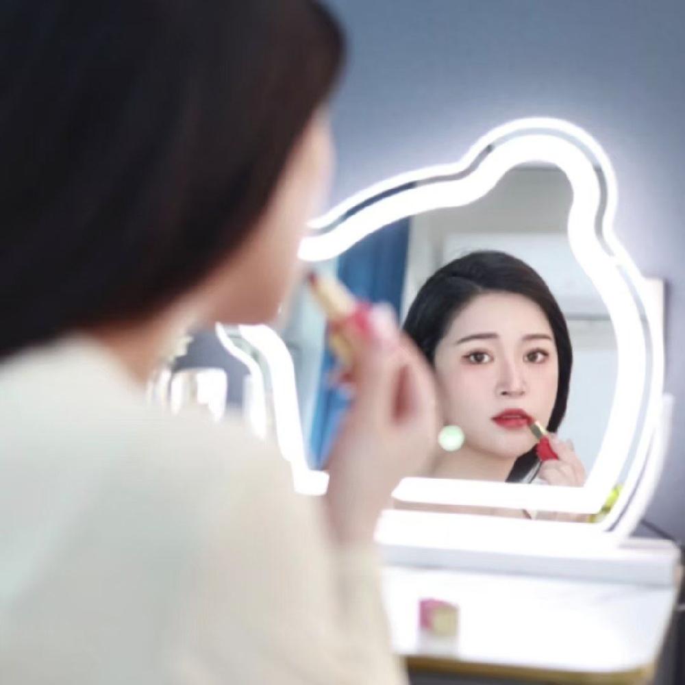 led화장대거울 구름모양 무타공 동일 조명 화장대 회전식 탁상거울 - 상세 이미지 3