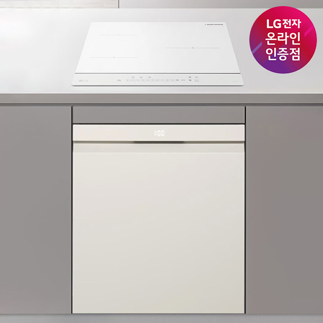 LG 디오스 오브제컬렉션 식기세척기 + LG 디오스 인덕션 빌트인 (DUE6BGL1E + BEI3QKHLOE / 6BG1E-QKHE) 제품 이미지