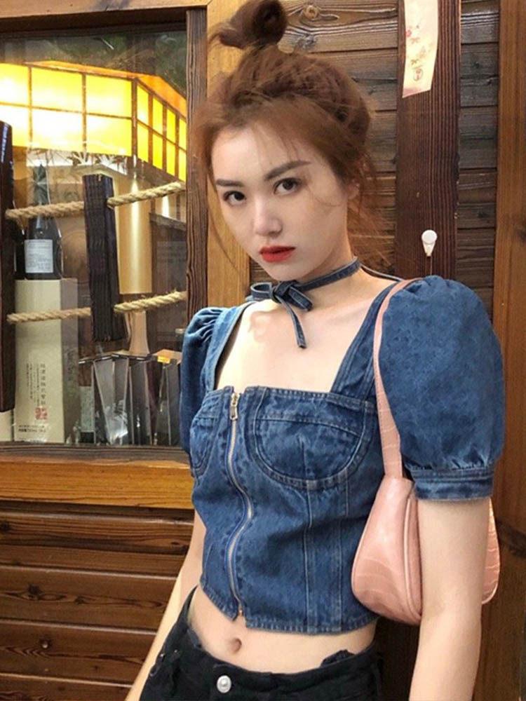 꼬꼬무 서동주 데님 블라우스 패션 솔로지옥3 이다희 - 상세 이미지 3