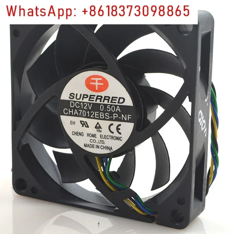 CHA7012EBS-P-NF 12V 0.50A 7015 7CM 4선 온도 제어 냉각팬