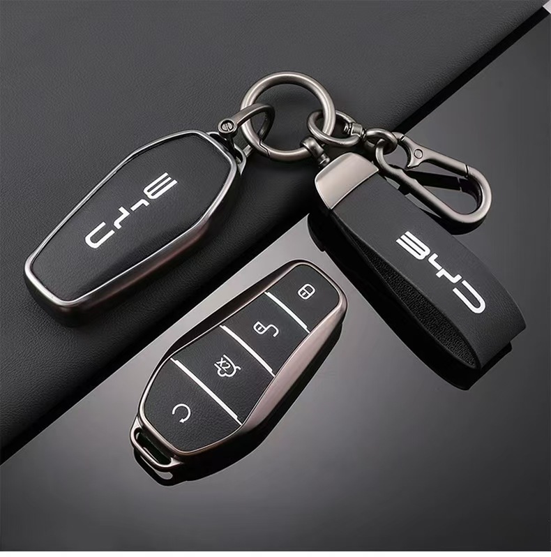 레더 BYD 전용 씨라이언7 차키케이스 키홀더 키링 포함 BYD, SL-01, 펄화이트 이미지 6