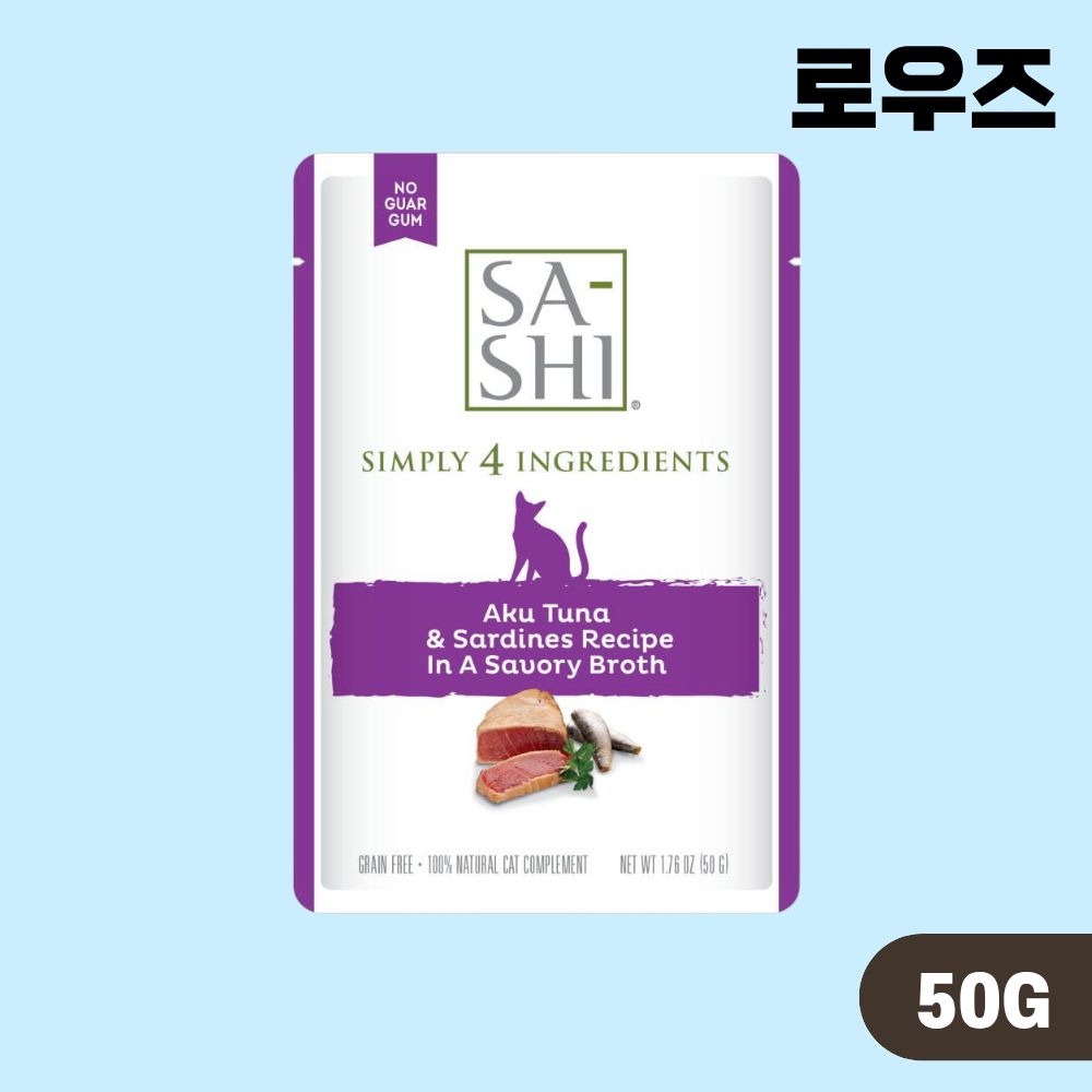 [+N포인트] 로우즈 사시 파우치 캣 고양이 습식 5종 콤보, 50g, 10개 - 상세 이미지 5