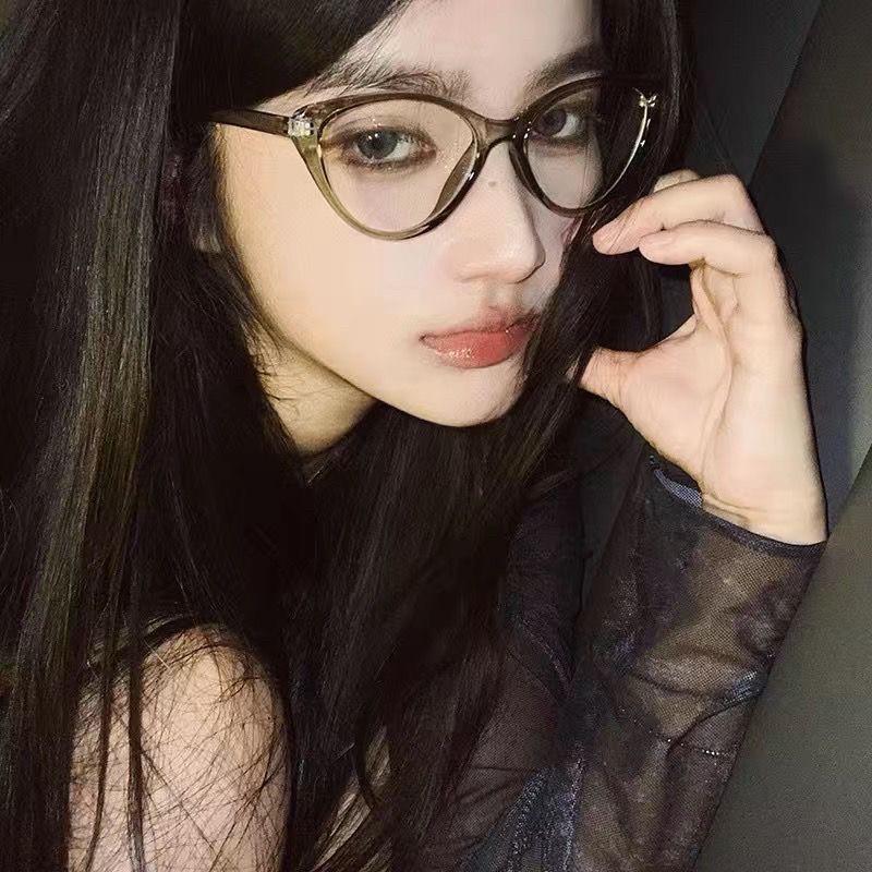 캣아이 안경 안경테 캣츠아이 빈티지 투명테 호피 레트로 하금테 뿔테 - 상세 이미지 4