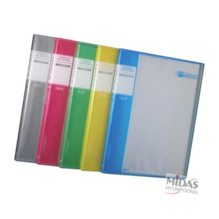 현풍 칼라화일 UV 40개묶음 현풍10PP투명클리어화일 4311-1