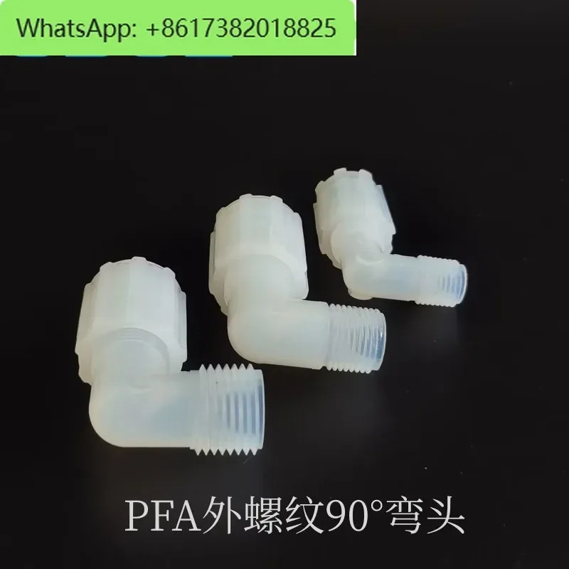 JSOE 외부 나사 엘보 PFA 조인트 NPT 플레어 90  파이프