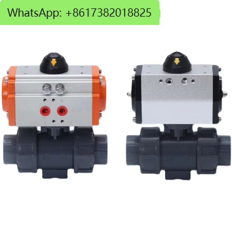 Q611-10S 공압 플라스틱 볼 밸브 UPVC PVC 듀얼 오일