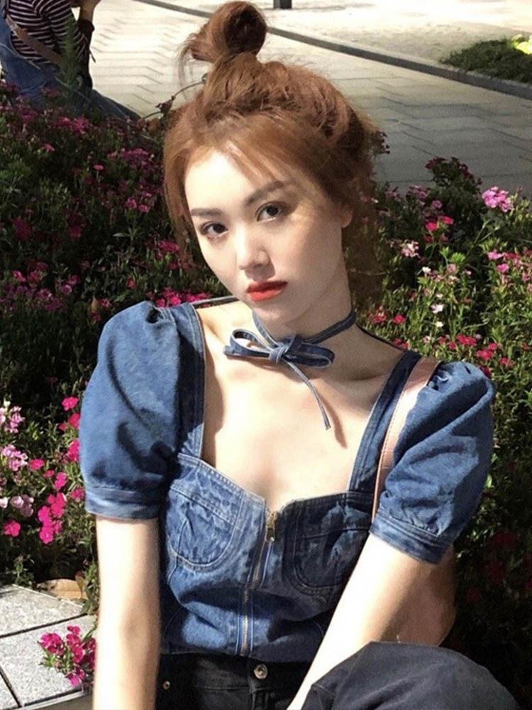 꼬꼬무 서동주 데님 블라우스 패션 솔로지옥3 이다희 - 상세 이미지 2