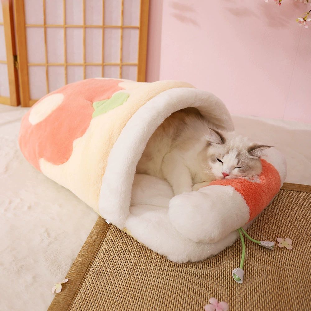 고양이 숨숨집 쿠션 하우스 텐트 대형 동굴 침대 방석 - 상품 이미지