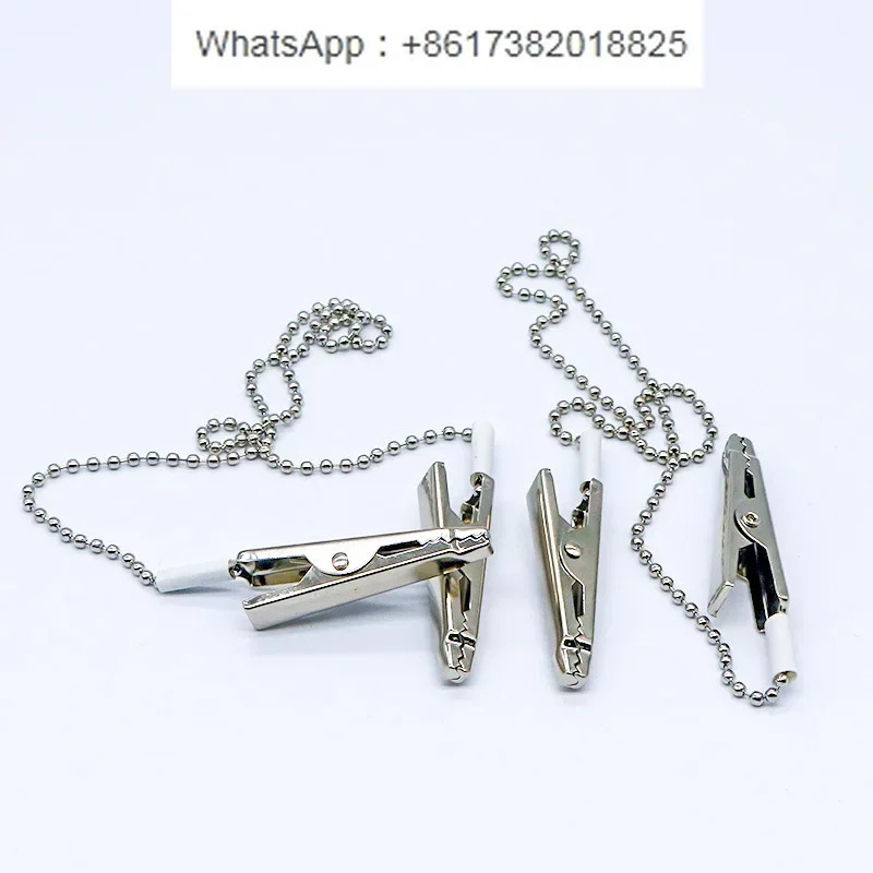 50pcs 스카프 클립 금속 볼 체스테인레스 냅킨 홀더 턱받이 코드 소모품 오토클레이브 가능