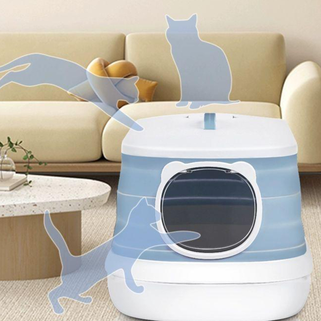 휴대용 접이식 고양이 변기 이동식 고양이 화장실 간이용