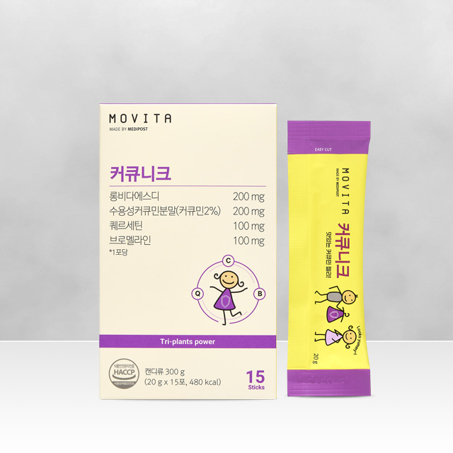 모비타 커큐니크 롱비다 커큐민 흡수율 285배 강황 과일맛 구미 젤리 15포, 1개 제품 이미지