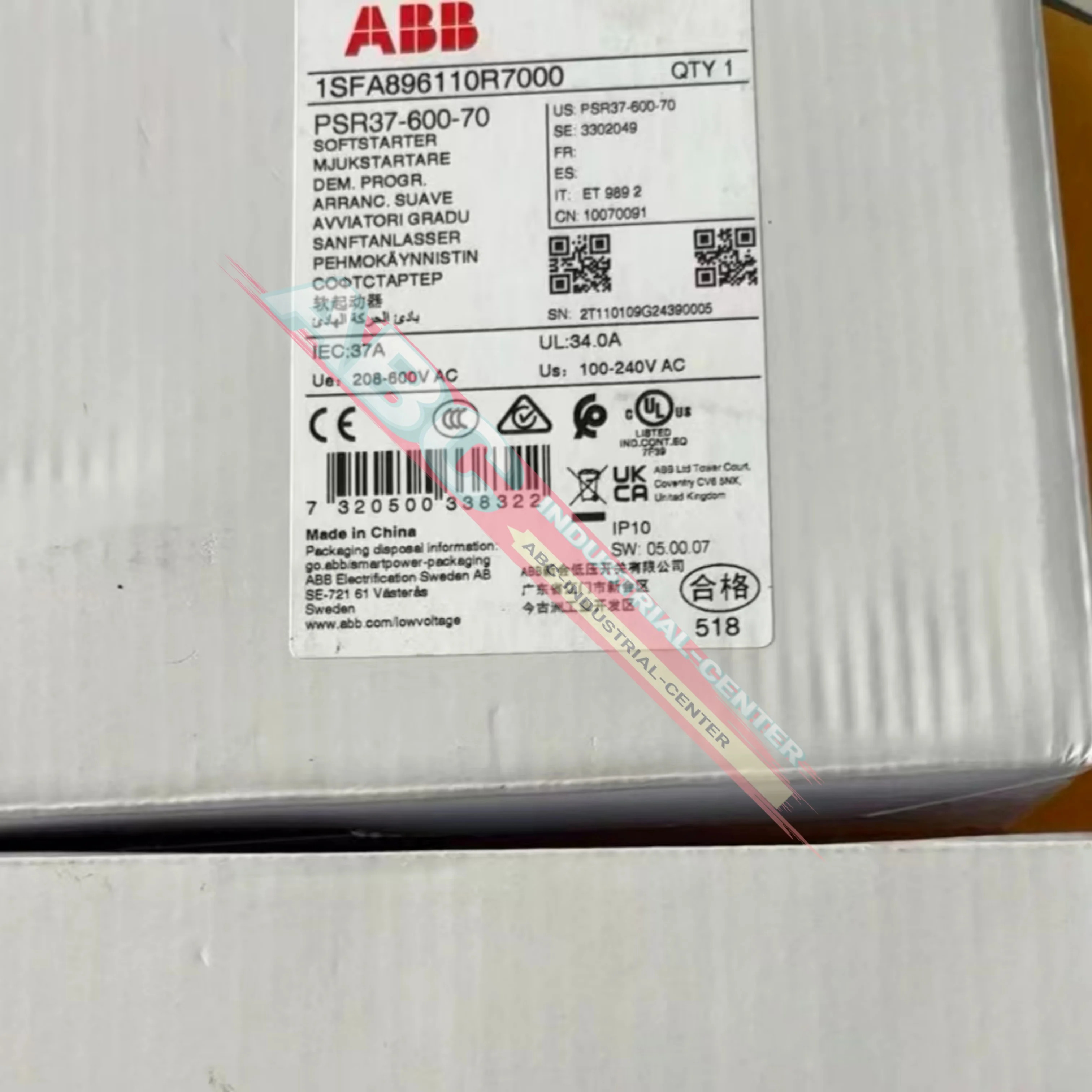 새 상품 PSR37-600-70 소프트 스타터