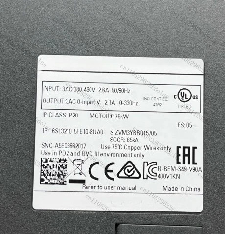 1개 V90 서보 드라이버 6SL3210-5FE10-8UA0 750W 리퍼 완료 OK