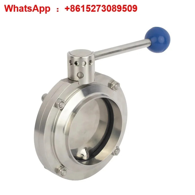 SS316 DN25 클램프 수동 드라이브 공압 PTFE 씰링 일반 위생 버터플라이 밸브