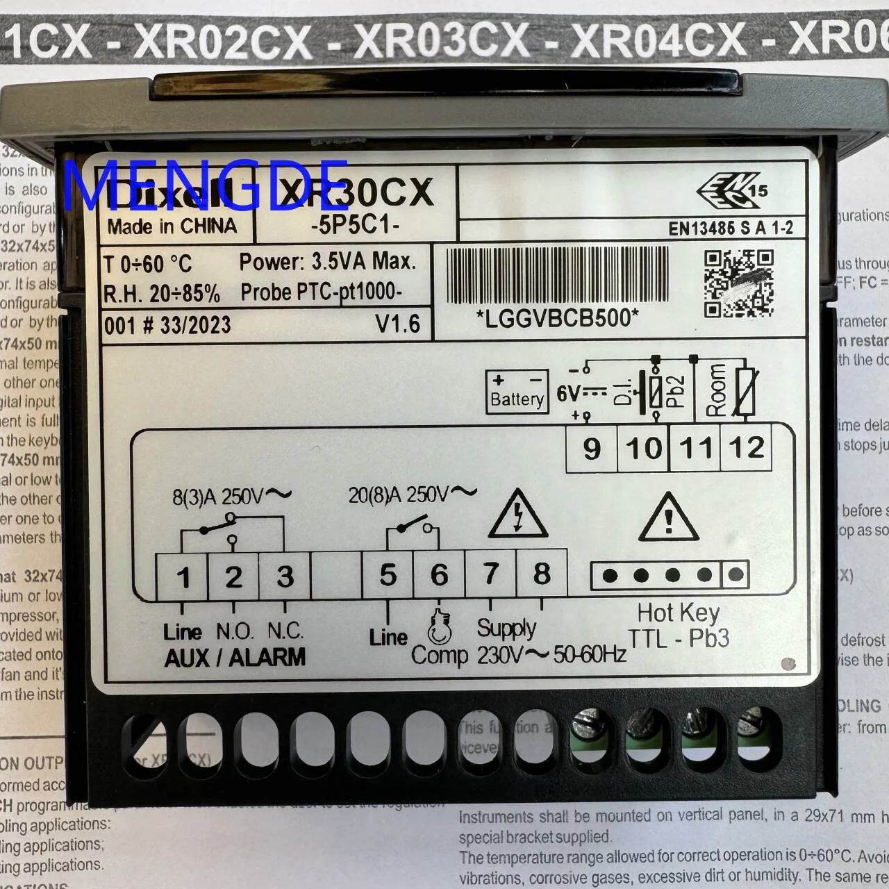 Dixell XR30CX XR30CX-5P5C1 온도 조절기 센서 포함