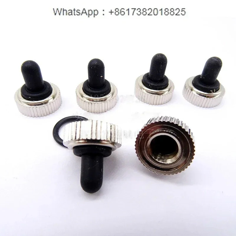 20Pcs T80-T 6MM 나사 매칭 토글 스위치 방수 캡 E1-H 블랙 실리콘 풀 팩