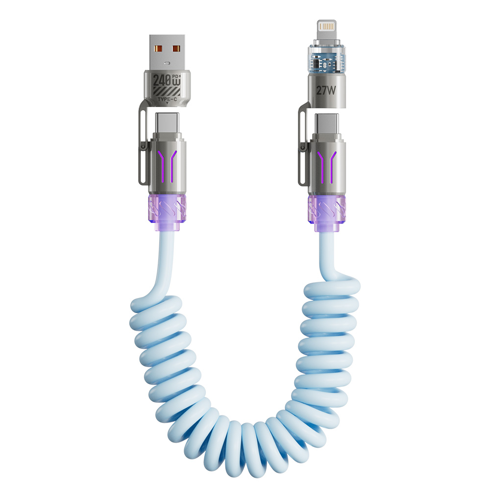 루닉스 스프링 코일 케이블 PD 3.1 240W 4 in 1 초고속충전 - 상세 이미지 4
