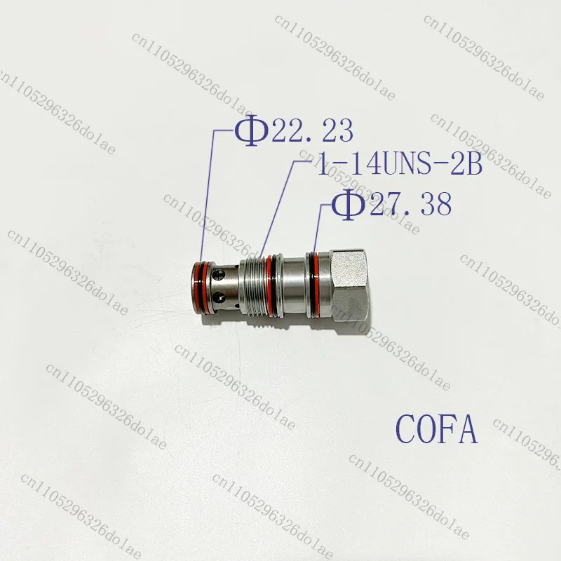 유압 밸브 CODA/COFA/COHA SUN 타입 나사형 카트리지 1.81 압력 가이드 단방향