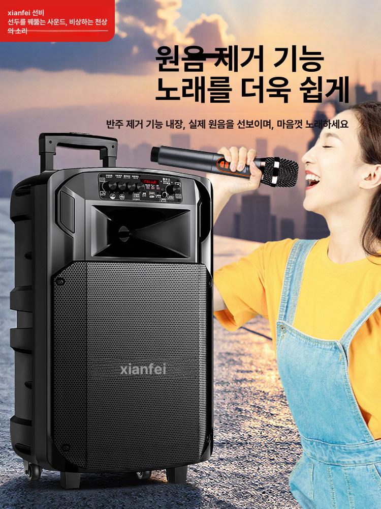 휴대용 버스킹 스피커 노래방 블루투스 이벤트용 MP3 재생 DJ용 12인치 스피커 없음 - 상세 이미지 4