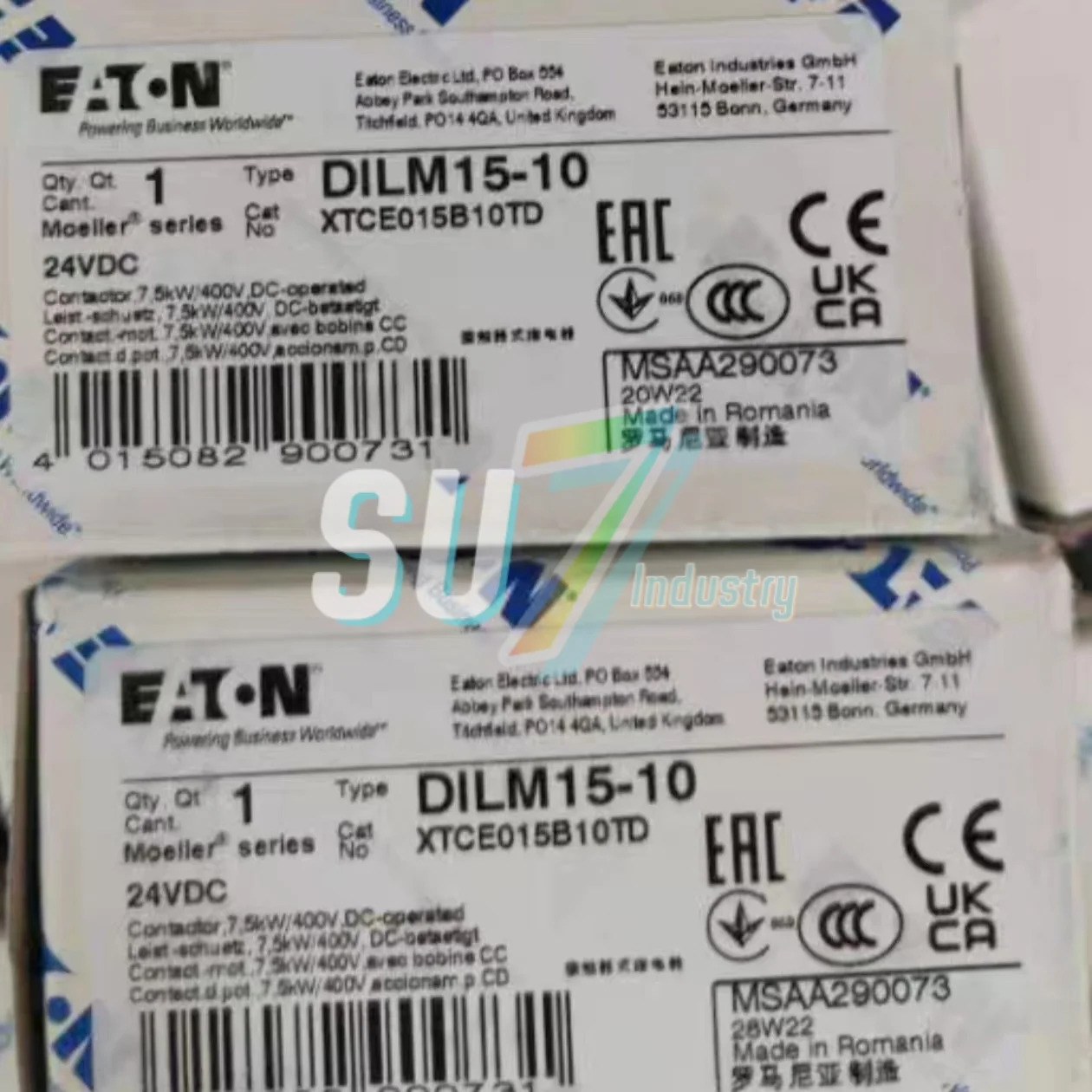 접촉기 새 DILM15-10 24VDC DILM17-10RDC24 DILM17-10C-DS 220-240VDC