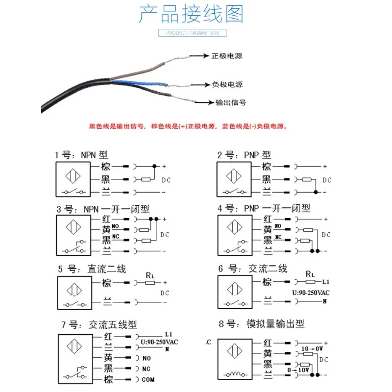 스위치 LJ12A3-4-Z/BX DC 3선 NPN 상시 개방 LJ12A3-2-Z/BX