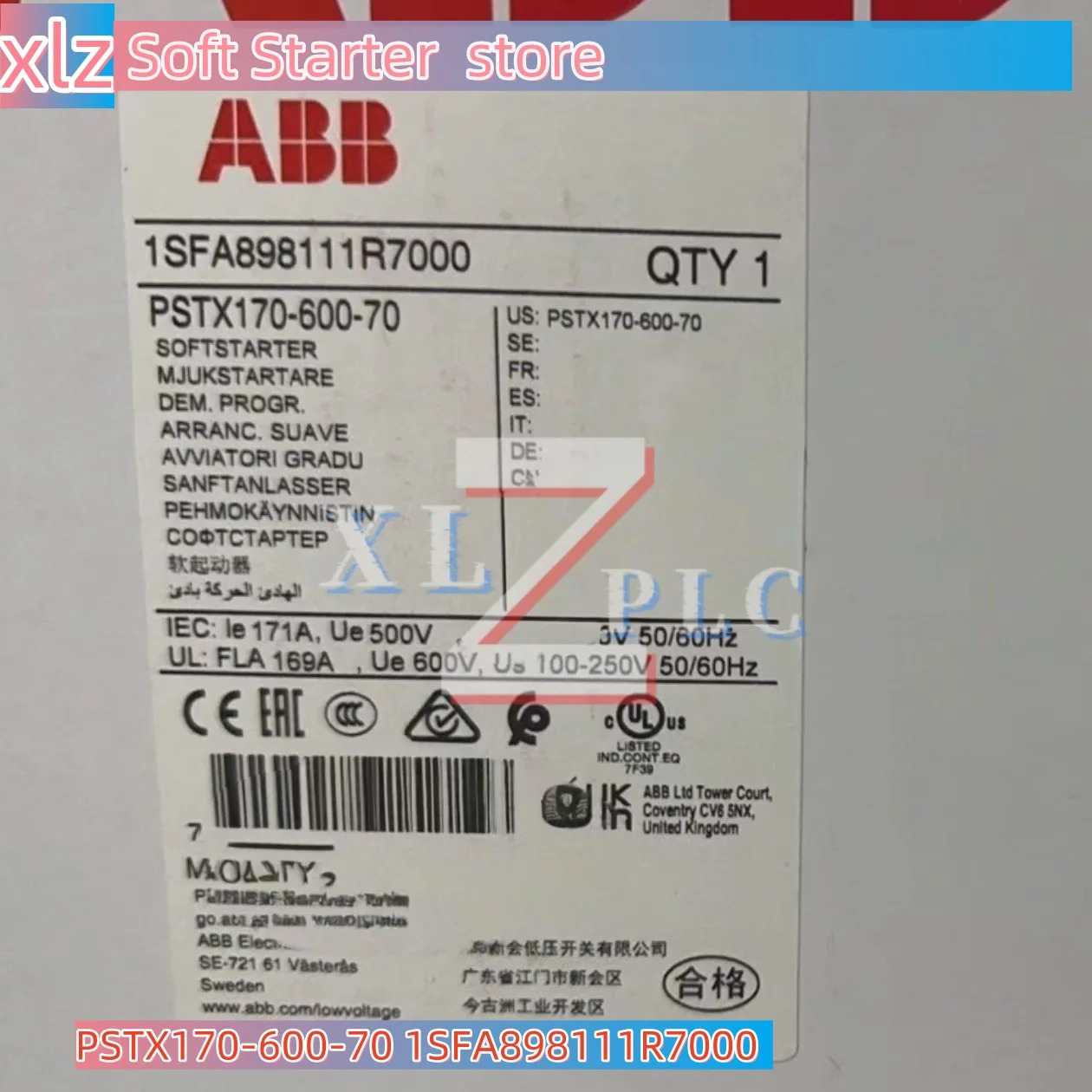 신규 입고 PSTX170-600-70 1SFA898111R7000 소프트 스타터