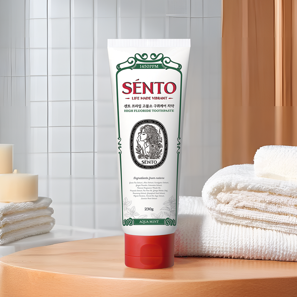 센토 프라임 고불소 구취케어 치약 아쿠아민트향 230g, 8개 - 상세 이미지 4