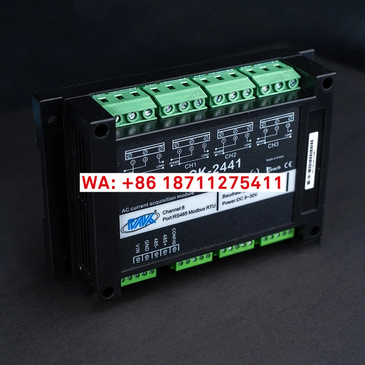 24비트 AC 전압 전류 4채널 입력 지능형 데이터 수집기 RS485 Modbus 프로토콜로 변환