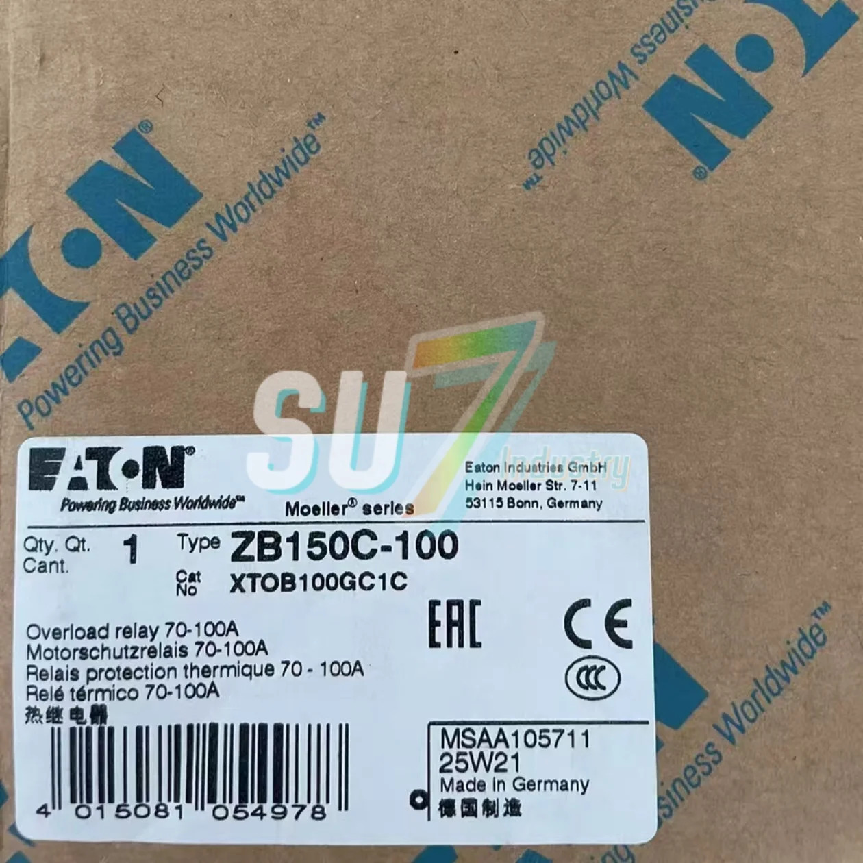 열 과부하 릴레이 원본 ZB150-100 ZB150C-100