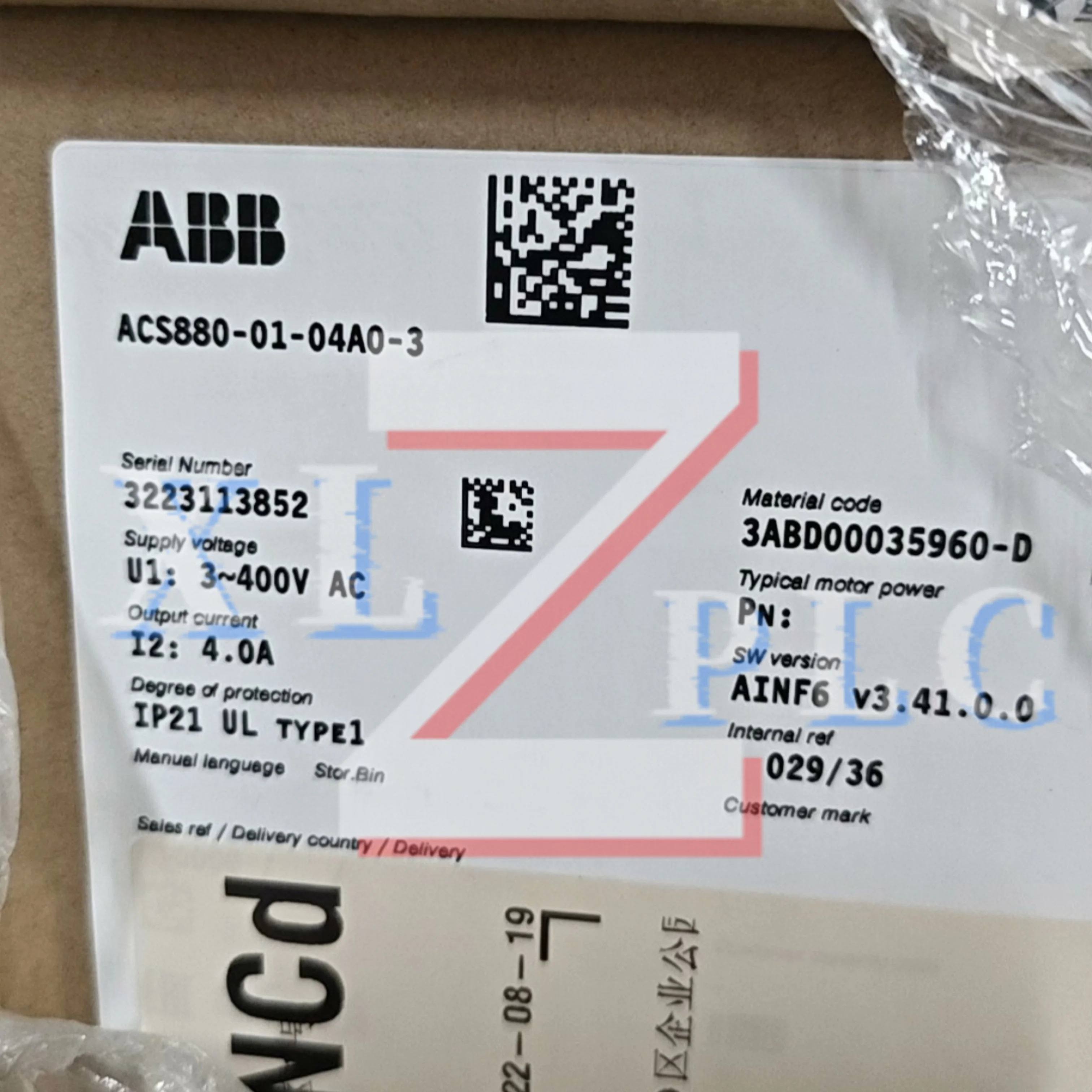 주파수 변환기 원본 ACS880-01-04A0-3 ACS880-01-05A6-3