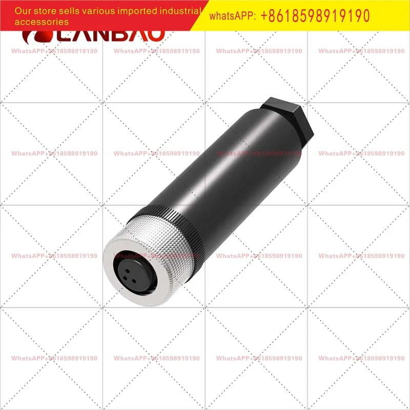 란바오 QE12-N 연결 케이블 내부 나사 잭 타입 직선/엘보우 2/5m PVC/PUR