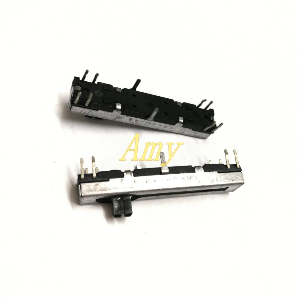일본 슬라이드 전위차계 싱글 조인트 B10K 축 길이 5mm 사이드 풋 비트 채널 4.5 cm