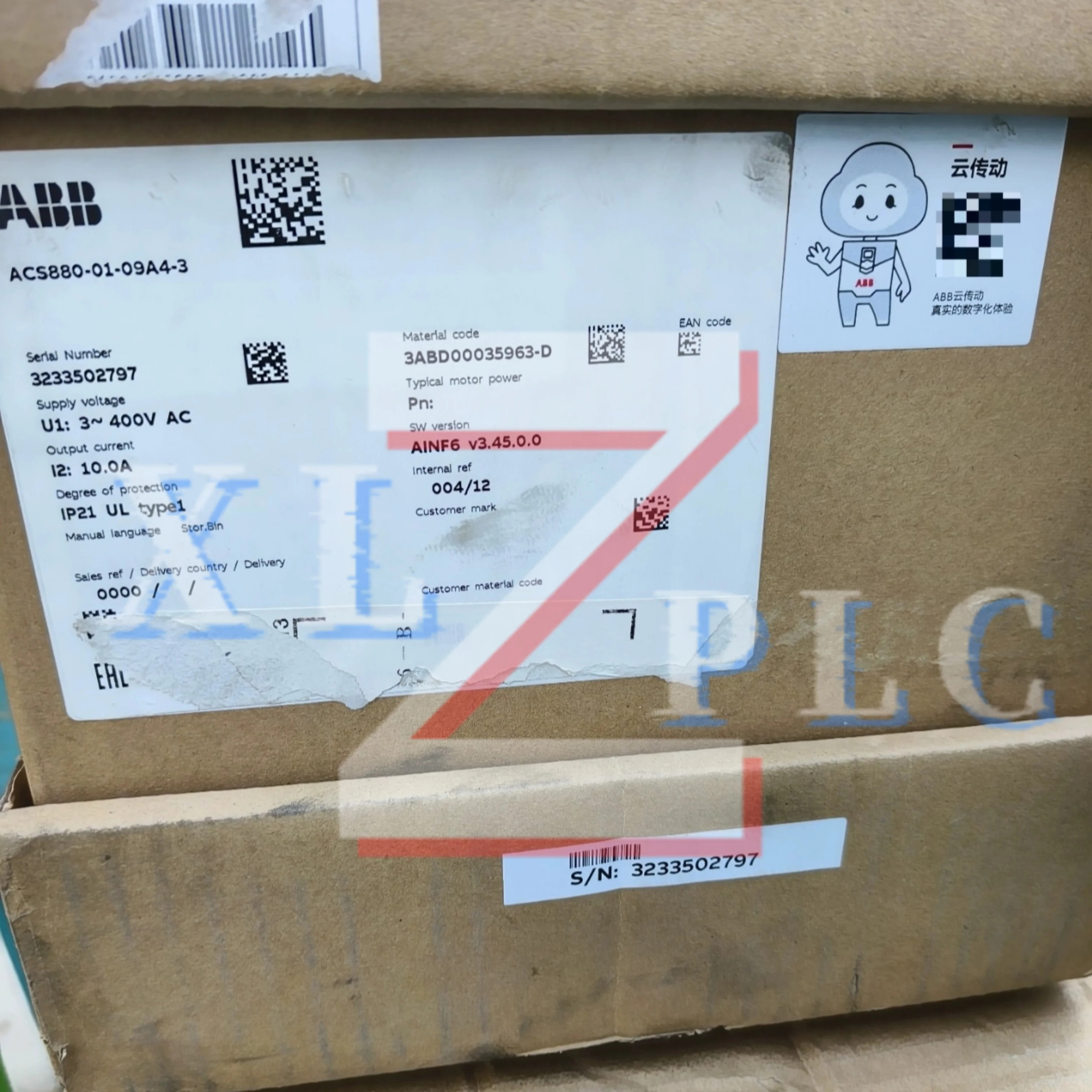 주파수 변환기 ACS880-01-07A2-3 ACS880-01-09A4-3 원본