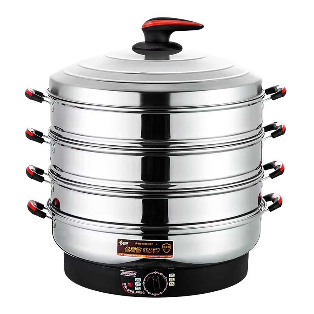 대용량 전기찜기 업소용 밥짓는 계란찜기 스팀 가열 40cm/타이머+보온+화력조절/7-12인용 - 상세 이미지 5