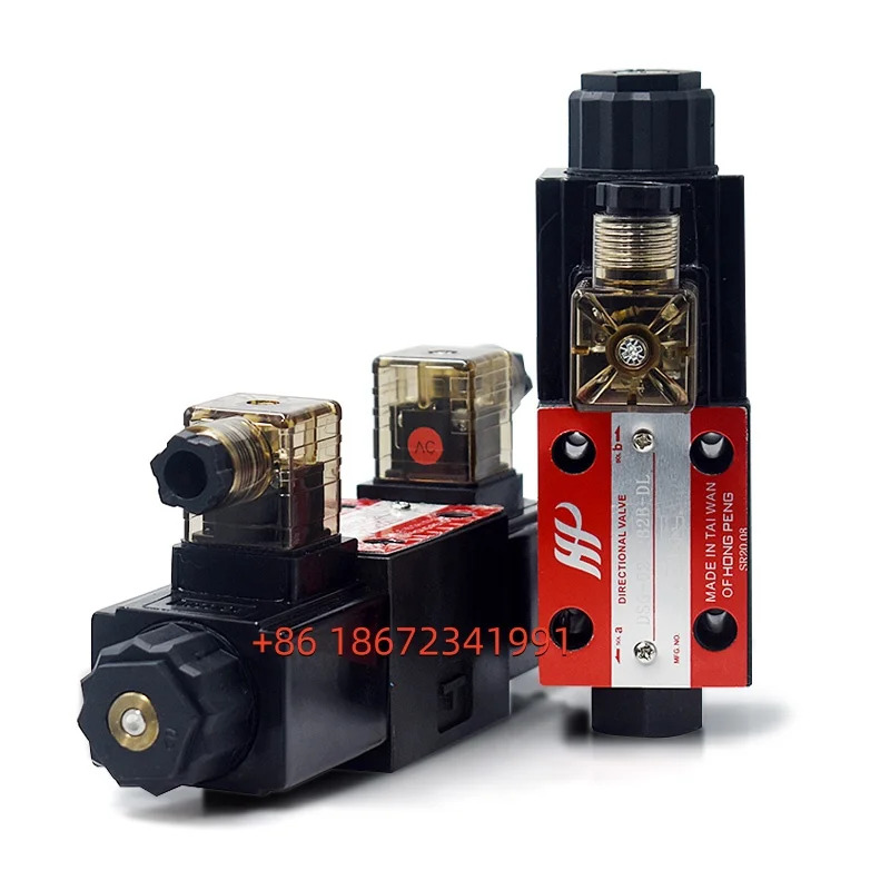 유크 타입 유압 전자기 밸브 양방향 역전 단일 헤드 DSG-02-2B2/2B3/2B4 220V DC 24V
