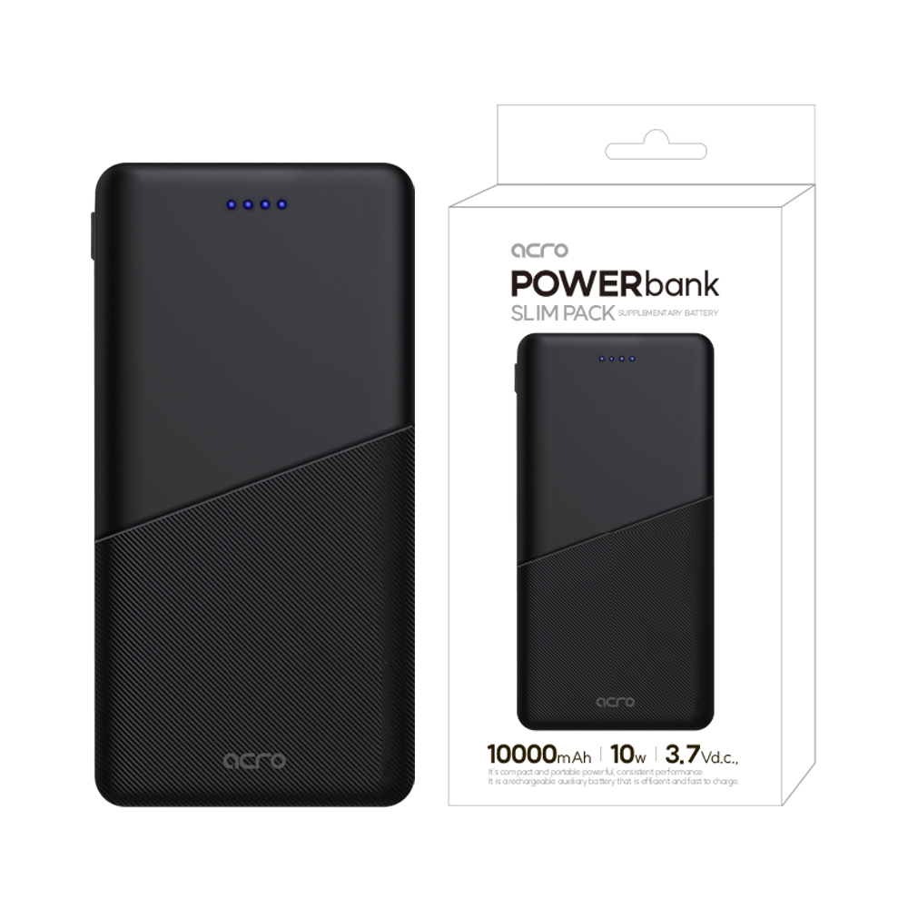 아크로 슬림 보조배터리 파워뱅크 10000mAh, 화이트 - 상세 이미지 2
