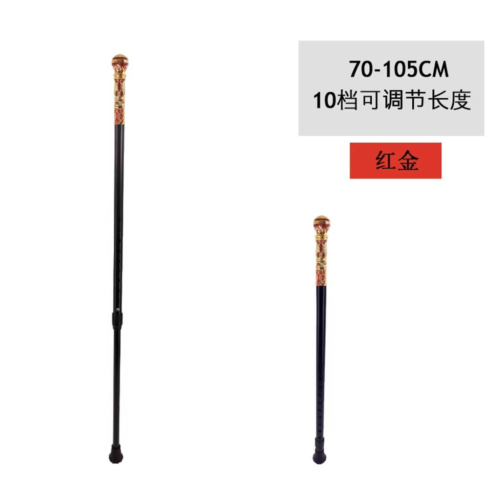 고급지팡이 어르신 가벼운 실버 할머니 패션 효도 70 - 105cm / 450g 블랙 골드 이미지 8