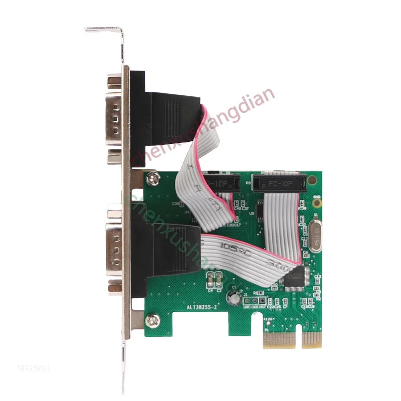 PCIE 직렬 포트 카드pcie to 듀얼 RS232 인터페이스 산업9 핀 COM
