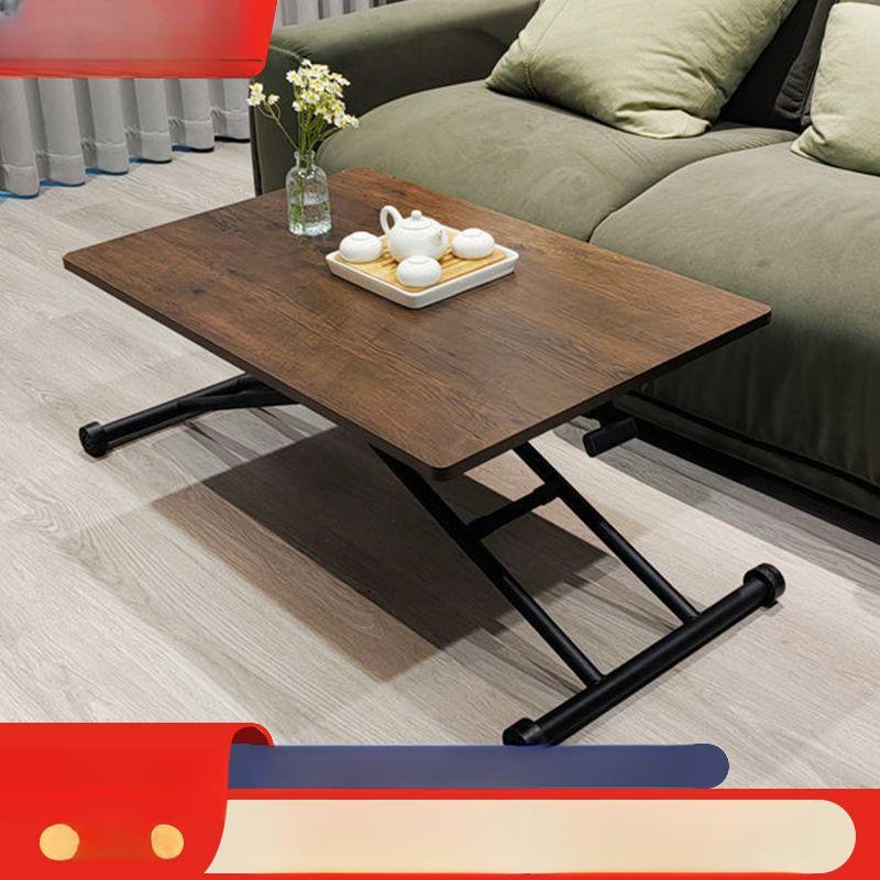 소파 쇼파테이블 티테이블 높이조절 리프트업 모션테이블 엘레강트 오크 블랙 100cm 60cm 심플 - 메인 이미지