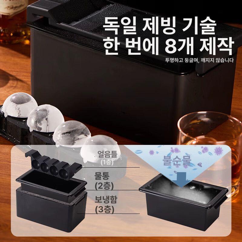 얼음 트레이 아이스몰드 아이스큐브 얼음트레이 아이스볼 8칸 정사각형 5cm - 상세 이미지 5