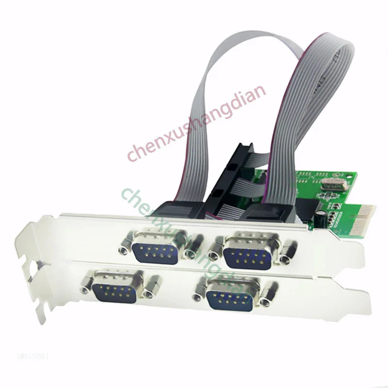 PCIE 직렬 포트 카드 PCI-E4 확장 RS232 인터페이스 9 핀 COM