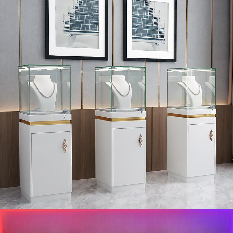 진열장 귀금속 쇼케이스 시계 악세서리 보석 주얼리 고급 화이트 무도장 40 x 40x120 - 상세 이미지 2