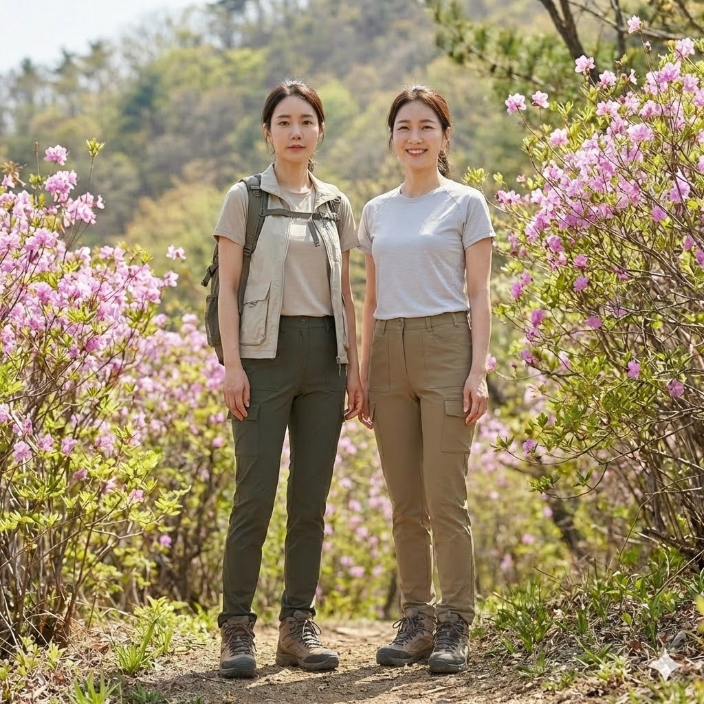 MILLET 밀레 여성 봄 간절기 아웃도어 항균 스판 카고 등산바지 - 상세 이미지 2